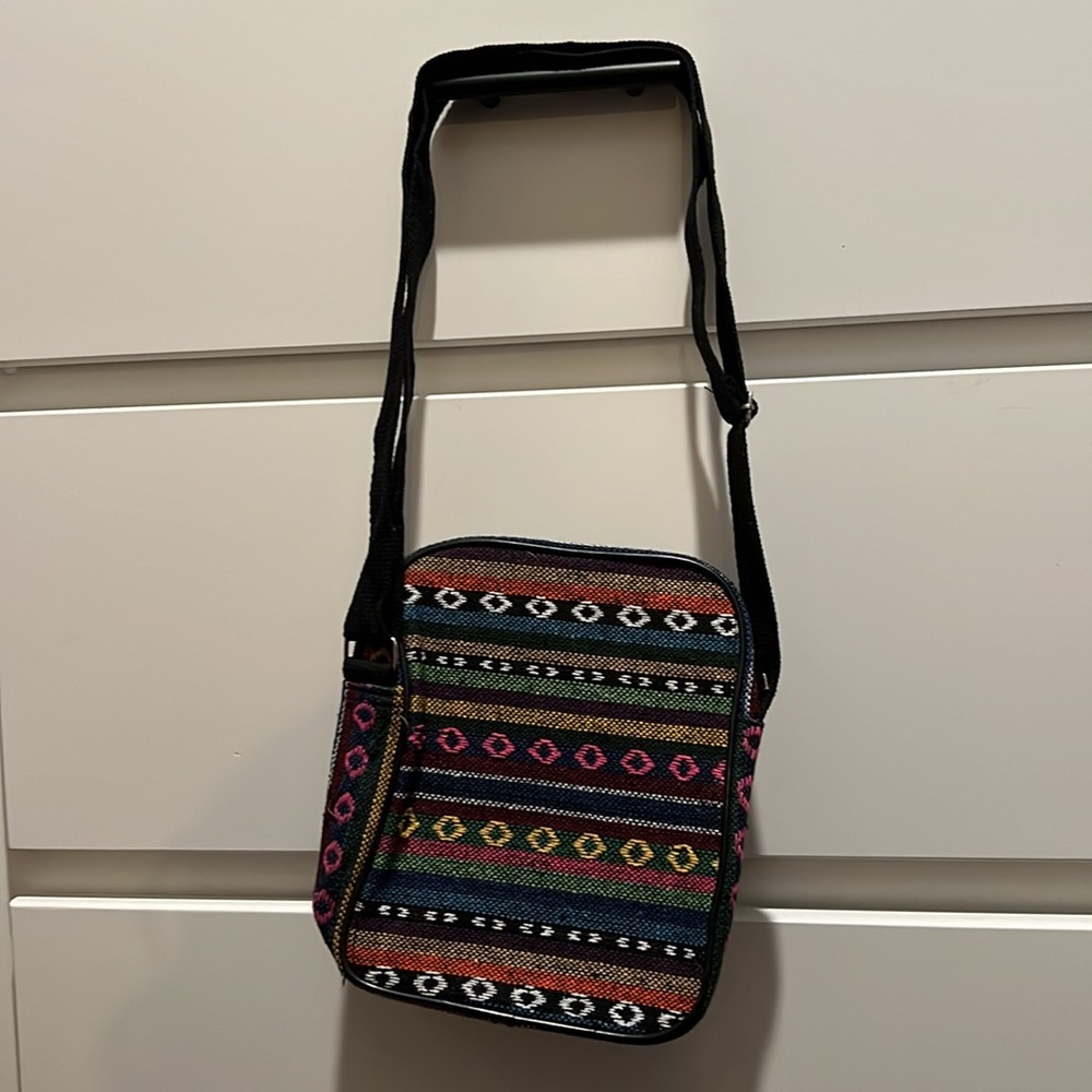 Woven boho crossbody bag